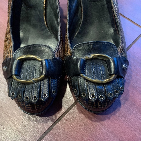 Henry Beguelin Platform Moccasin Heel | Black | T. Boutique Henry Beguelin slingback leather pumps